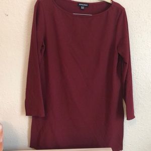 Red American apparel shirt dress